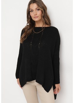 Czarny Sweter Wełniany Oversize Cordrei ze sklepu Born2be Odzież w kategorii Swetry damskie - zdjęcie 162805936