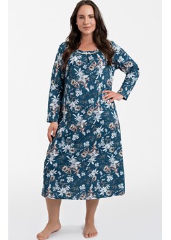 Koszula nocna damska na długi rękaw Hariet, Kolor niebiesko-biały, Rozmiar M, Italian Fashion ze sklepu Intymna w kategorii Koszule nocne - zdjęcie 162810419