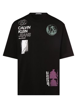 Calvin Klein Jeans T-shirt męski Mężczyźni Bawełna czarny nadruk ze sklepu vangraaf w kategorii T-shirty męskie - zdjęcie 162812925