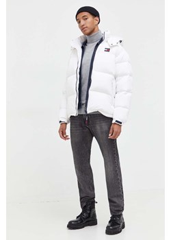 Tommy Jeans kurtka puchowa męska kolor biały zimowa ze sklepu ANSWEAR.com w kategorii Kurtki męskie - zdjęcie 162813836