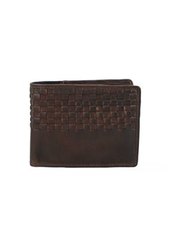 Stylowy portfel męski skórzany - Brązowy ciemny ze sklepu Barberinis w kategorii Portfele męskie - zdjęcie 162814946