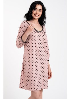 Koszula nocna damska z rękawem 3/4 Margo, Kolor różowo-czarny, Rozmiar S, Italian Fashion ze sklepu Primodo w kategorii Koszule nocne - zdjęcie 162817557