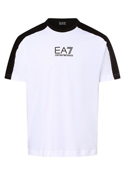 EA7 Emporio Armani T-shirt męski Mężczyźni Bawełna biały jednolity ze sklepu vangraaf w kategorii T-shirty męskie - zdjęcie 162821905