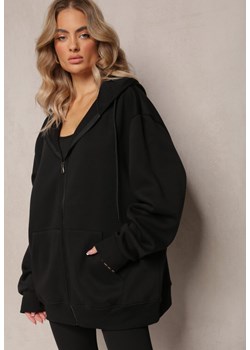 Czarna Zasuwana Bluza z Kapturem Narmione ze sklepu Renee odzież w kategorii Bluzy damskie - zdjęcie 162830109