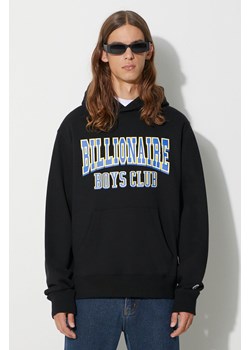 Billionaire Boys Club bluza bawełniana VARSITY LOGO POPOVER HOOD męska kolor czarny z kapturem z nadrukiem B23328 ze sklepu PRM w kategorii Bluzy męskie - zdjęcie 162830486