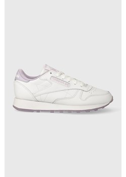 Reebok sneakersy skórzane kolor biały ze sklepu PRM w kategorii Buty sportowe damskie - zdjęcie 162830506