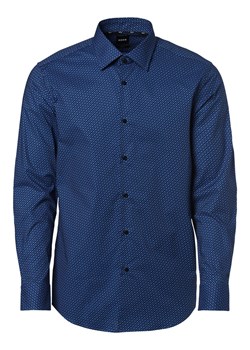 BOSS Koszula męska Mężczyźni Slim Fit Bawełna niebieski wzorzysty ze sklepu vangraaf w kategorii Koszule męskie - zdjęcie 162832289