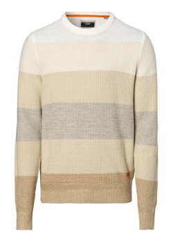 Jack & Jones Sweter męski Mężczyźni Sztuczne włókno beżowy w paski ze sklepu vangraaf w kategorii Swetry męskie - zdjęcie 162832299