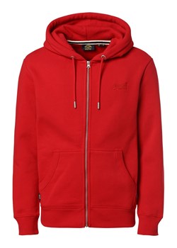 Superdry Męska kurtka z kapturem Mężczyźni czerwony jednolity ze sklepu vangraaf w kategorii Bluzy męskie - zdjęcie 162832339