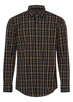 BOSS Koszula męska Mężczyźni Slim Fit Bawełna czarny w kratkę ze sklepu vangraaf w kategorii Koszule męskie - zdjęcie 162832428