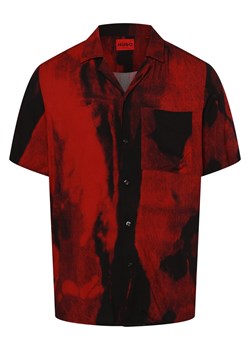 HUGO Koszula męska Mężczyźni Regular Fit wiskoza czerwony wzorzysty ze sklepu vangraaf w kategorii Koszule męskie - zdjęcie 162832435