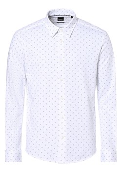 BOSS Koszula męska Mężczyźni Slim Fit biały wzorzysty ze sklepu vangraaf w kategorii Koszule męskie - zdjęcie 162832466