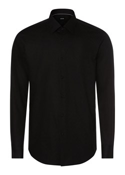 BOSS Koszula męska Mężczyźni Slim Fit Bawełna czarny wzorzysty ze sklepu vangraaf w kategorii Koszule męskie - zdjęcie 162832467