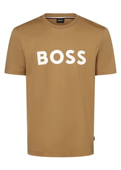 BOSS T-shirt męski Mężczyźni Bawełna wielbłądzi jednolity ze sklepu vangraaf w kategorii T-shirty męskie - zdjęcie 162832476