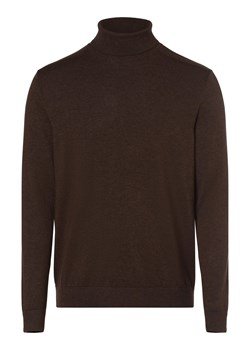 Selected Sweter męski Mężczyźni Bawełna brązowy marmurkowy ze sklepu vangraaf w kategorii Swetry męskie - zdjęcie 162832536
