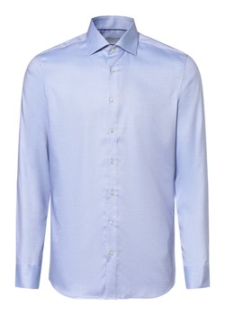 Eterna Slim Fit Koszula męska Mężczyźni Slim Fit Bawełna jasnoniebieski wypukły wzór tkaniny ze sklepu vangraaf w kategorii Koszule męskie - zdjęcie 162832629