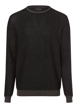 Finshley & Harding Sweter z dodatkiem kaszmiru Mężczyźni Bawełna czarny wypukły wzór tkaniny ze sklepu vangraaf w kategorii Swetry męskie - zdjęcie 162832638