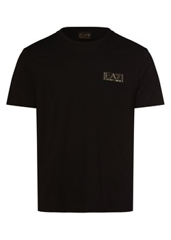 EA7 Emporio Armani T-shirt męski Mężczyźni Bawełna czarny jednolity ze sklepu vangraaf w kategorii T-shirty męskie - zdjęcie 162832709
