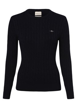 Gant Sweter damski Kobiety Bawełna granatowy wypukły wzór tkaniny ze sklepu vangraaf w kategorii Swetry damskie - zdjęcie 162832766