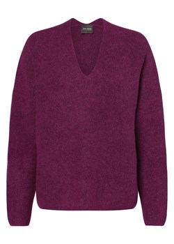 MOS MOSH Sweter damski z dodatkiem alpaki Kobiety Wełna purpurowy jednolity ze sklepu vangraaf w kategorii Swetry damskie - zdjęcie 162832788