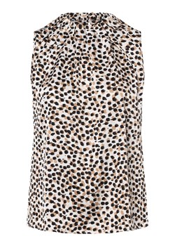 comma Damska bluzka bez rękawów Kobiety beżowy wzorzysty ze sklepu vangraaf w kategorii Koszule damskie - zdjęcie 162832856