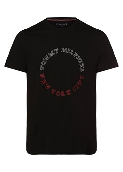 Tommy Hilfiger T-shirt męski Mężczyźni Bawełna czarny nadruk ze sklepu vangraaf w kategorii T-shirty męskie - zdjęcie 162832866