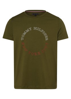 Tommy Hilfiger T-shirt męski Mężczyźni Bawełna khaki nadruk ze sklepu vangraaf w kategorii T-shirty męskie - zdjęcie 162832869