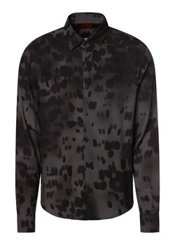 HUGO Koszula męska Mężczyźni Slim Fit wiskoza czarny wzorzysty ze sklepu vangraaf w kategorii Koszule męskie - zdjęcie 162832899