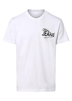 Calvin Klein Jeans T-shirt męski Mężczyźni Bawełna biały nadruk ze sklepu vangraaf w kategorii T-shirty męskie - zdjęcie 162832927