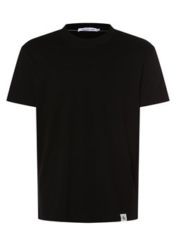 Calvin Klein Jeans T-shirt męski Mężczyźni Bawełna czarny jednolity ze sklepu vangraaf w kategorii T-shirty męskie - zdjęcie 162832928