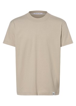 Calvin Klein Jeans T-shirt męski Mężczyźni Bawełna kitt jednolity ze sklepu vangraaf w kategorii T-shirty męskie - zdjęcie 162832929