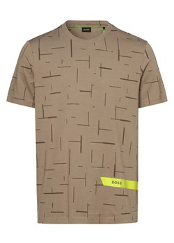 BOSS Green T-shirt męski Mężczyźni Bawełna taupe wzorzysty ze sklepu vangraaf w kategorii T-shirty męskie - zdjęcie 162832945