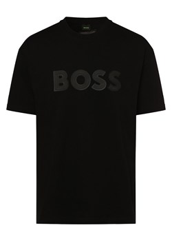 BOSS Green T-shirt męski Mężczyźni Bawełna czarny nadruk ze sklepu vangraaf w kategorii T-shirty męskie - zdjęcie 162832946