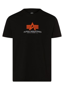 Alpha Industries T-shirt męski Mężczyźni Bawełna czarny nadruk ze sklepu vangraaf w kategorii T-shirty męskie - zdjęcie 162833066