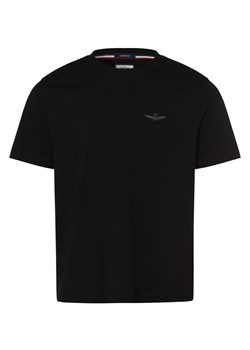 Aeronautica T-shirt męski Mężczyźni Bawełna czarny jednolity ze sklepu vangraaf w kategorii T-shirty męskie - zdjęcie 162833076