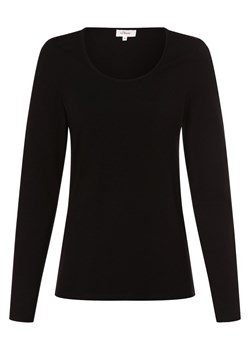 s.Oliver Damska koszulka z długim rękawem Kobiety Bawełna czarny jednolity ze sklepu vangraaf w kategorii Bluzki damskie - zdjęcie 162833119