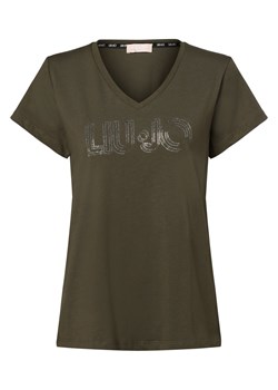 Liu Jo Collection T-shirt damski Kobiety Bawełna oliwkowy nadruk ze sklepu vangraaf w kategorii Bluzki damskie - zdjęcie 162833227