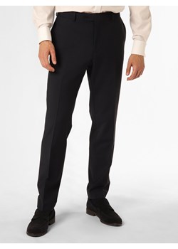 Andrew James New York Męskie spodnie od garnituru modułowego Mężczyźni Regular Fit granatowy jednolity ze sklepu vangraaf w kategorii Spodnie męskie - zdjęcie 162833398