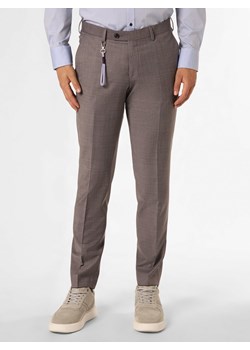 Finshley & Harding London Męskie spodnie od garnituru modułowego Mężczyźni Slim Fit Sztuczne włókno bzowy marmurkowy ze sklepu vangraaf w kategorii Spodnie męskie - zdjęcie 162833757