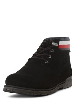 Tommy Hilfiger Kozaki ze skóry Mężczyźni skóra czarny jednolity ze sklepu vangraaf w kategorii Buty zimowe męskie - zdjęcie 162833849