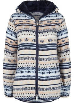 Bluza rozpinana z polaru w norweski wzór, z kapturem ze sklepu bonprix w kategorii Bluzy damskie - zdjęcie 162835577