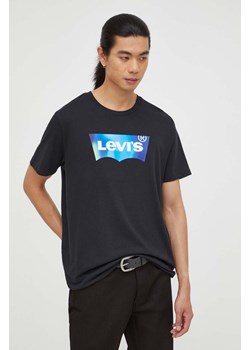 Levi&apos;s t-shirt bawełniany kolor czarny z nadrukiem ze sklepu ANSWEAR.com w kategorii T-shirty męskie - zdjęcie 162836239