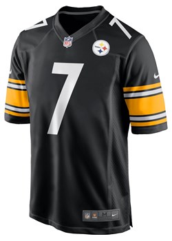 Męska koszulka meczowa do futbolu amerykańskiego NFL Pittsburgh Steelers (Ben Roethlisberger) - Czerń ze sklepu Nike poland w kategorii T-shirty męskie - zdjęcie 162838005