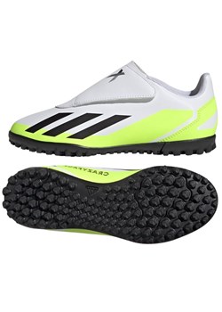 Buty piłkarskie adidas X Crazyfast.4 Vel Tf Jr IE4060 białe białe ze sklepu ButyModne.pl w kategorii Buty sportowe dziecięce - zdjęcie 162839306