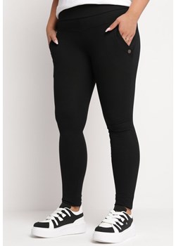 Czarne Spodnie Skinny z Napami Przy Biodrach Feliovena ze sklepu Born2be Odzież w kategorii Spodnie damskie - zdjęcie 162845208