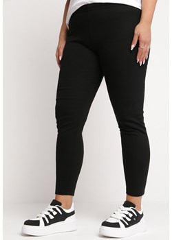Czarne Legginsy z Gumką w Pasie Geordia ze sklepu Born2be Odzież w kategorii Spodnie damskie - zdjęcie 162848537