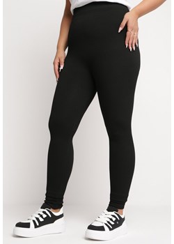Czarne Legginsy z Szeroką Gumką w Pasie Abinga ze sklepu Born2be Odzież w kategorii Spodnie damskie - zdjęcie 162852367