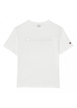 Damski t-shirt z nadrukiem Champion Rochester Crewneck T-shirt - biały ze sklepu Sportstylestory.com w kategorii T-shirty męskie - zdjęcie 162855515