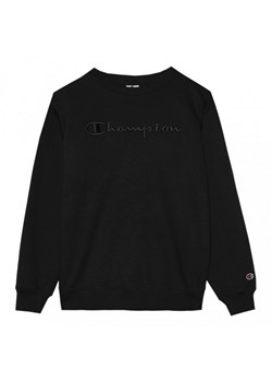 Damska bluza dresowa nierozpinana bez kaptura Champion Rochester Crewneck Sweatshirt - czarna ze sklepu Sportstylestory.com w kategorii Bluzy damskie - zdjęcie 162855529