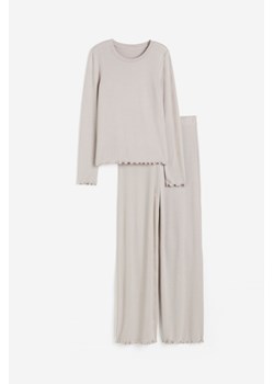 H & M - Piżama z topem i spodniami - Szary ze sklepu H&M w kategorii Piżamy damskie - zdjęcie 162858469